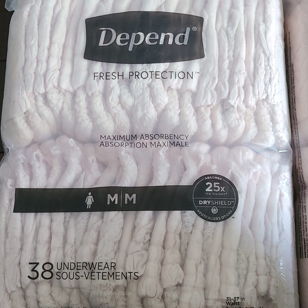 Depend Fresh Protection Underwear - Blush Pink Size M